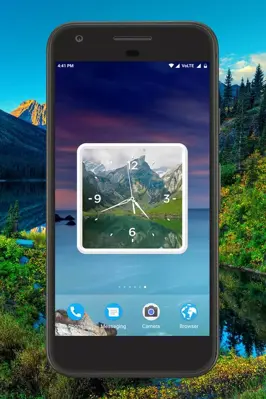 Lake Clock Live Wallpaper android App screenshot 0